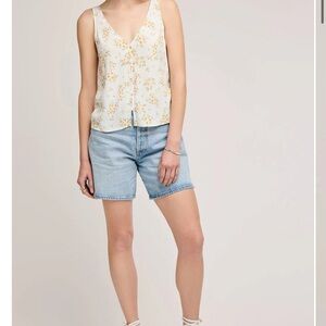 NWT!!! Gentle Fawn Celeste Button front tank white floral